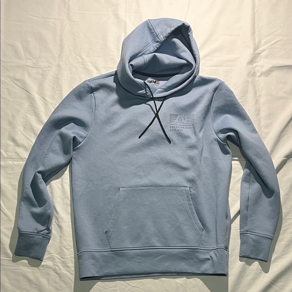 American Eagle Light Blue Hoodie Men’s Sz M